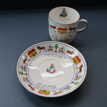 Load image into Gallery viewer, Antique 1920s Nursery Cup and Saucer. Attractive &quot;Noah&#39;s Ark&quot; Pattern by New Chelsea

