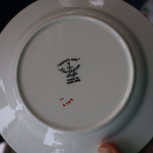 Antique 1920s Nursery Trio. Attractive "Noah's Ark" Pattern by New Chelsea. Cup, Saucer and Side Plate