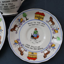 Load image into Gallery viewer, Antique 1920s Nursery Trio. Attractive &quot;Noah&#39;s Ark&quot; Pattern by New Chelsea. Cup, Saucer and Side Plate
