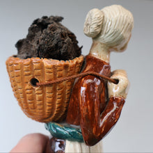 Load image into Gallery viewer, SCOTTISH POTTERY Figurine: Vintage 1970s Isle of Lewis Peat Carrier; Coll Pottery
