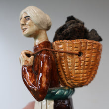 Load image into Gallery viewer, SCOTTISH POTTERY Figurine: Vintage 1970s Isle of Lewis Peat Carrier; Coll Pottery
