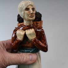 Load image into Gallery viewer, SCOTTISH POTTERY Figurine: Vintage 1970s Isle of Lewis Peat Carrier; Coll Pottery
