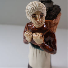 Load image into Gallery viewer, SCOTTISH POTTERY Figurine: Vintage 1970s Isle of Lewis Peat Carrier; Coll Pottery
