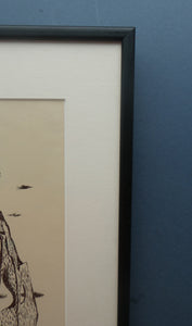 ORIGINAL 1940s German Lithograph by Mac (Max) Zimmermann (1912 - 1995). "Zwei Figuren" Pencil Signed