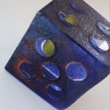 Load image into Gallery viewer, Hard to Source Kosta Boda Blue Glass Dice &quot;Tarning&quot; Sculpture by Kjell Engman Atelier

