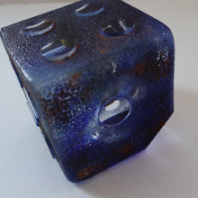 Load image into Gallery viewer, Hard to Source Kosta Boda Blue Glass Dice &quot;Tarning&quot; Sculpture by Kjell Engman Atelier

