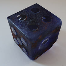 Load image into Gallery viewer, Hard to Source Kosta Boda Blue Glass Dice &quot;Tarning&quot; Sculpture by Kjell Engman Atelier
