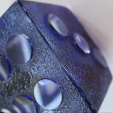 Load image into Gallery viewer, Hard to Source Kosta Boda Blue Glass Dice &quot;Tarning&quot; Sculpture by Kjell Engman Atelier
