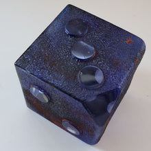 Load image into Gallery viewer, Hard to Source Kosta Boda Blue Glass Dice &quot;Tarning&quot; Sculpture by Kjell Engman Atelier
