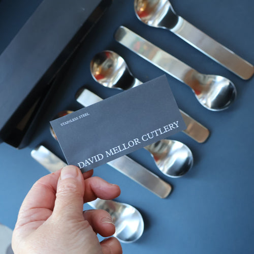 Vintage 2002 DAVID MELLOR Stainless Steel Cutlery. Set of Tablespoons. Minimal Design 