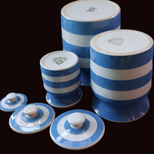 Load image into Gallery viewer, THREE Vintage TG Green CORNISHWARE Lidded Storage Jars. No Lettering
