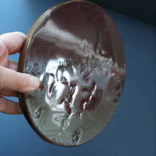 Load image into Gallery viewer, STUDIO POTTERY. Heavy Duty Trivet or Teapot Stand with Abstract Floral Motifs. Crich Pottery (Diana Worthy). 8 inch diameter
