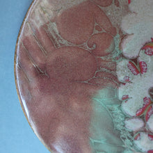 Load image into Gallery viewer, STUDIO POTTERY. Heavy Duty Trivet or Teapot Stand with Abstract Floral Motifs. Crich Pottery (Diana Worthy). 8 inch diameter
