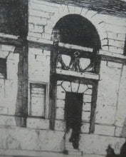 Load image into Gallery viewer, 1899 D.Y. Cameron Pencil Signed Etching of Newgate (from the London Set)
