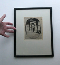 Load image into Gallery viewer, 1899 D.Y. Cameron Pencil Signed Etching of Newgate (from the London Set)
