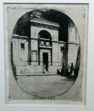 Load image into Gallery viewer, 1899 D.Y. Cameron Pencil Signed Etching of Newgate (from the London Set)
