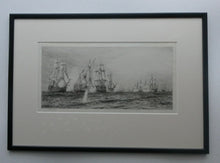 Load image into Gallery viewer, ORIGINAL ETCHING: William Lionel Wyllie (1851 – 1931) Battle of Trafalgar; c 1920. Pencil Signed
