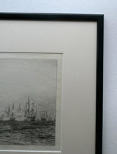 Load image into Gallery viewer, ORIGINAL ETCHING: William Lionel Wyllie (1851 – 1931) Battle of Trafalgar; c 1920. Pencil Signed
