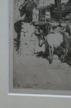 Load image into Gallery viewer, SCOTTISH ART. Ernest Stephen Lumsden. Etching entitled: The Fruit Shop, Jodhpur 1914
