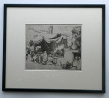 Load image into Gallery viewer, SCOTTISH ART. Ernest Stephen Lumsden. Etching entitled: The Fruit Shop, Jodhpur 1914
