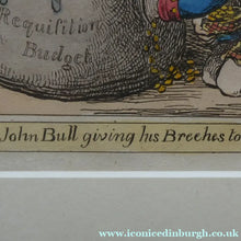 Load image into Gallery viewer, James Gillray Georgian Print. Opening of the Budget 1796
