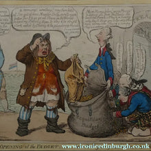 Load image into Gallery viewer, James Gillray Georgian Print. Opening of the Budget 1796
