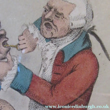 Load image into Gallery viewer, James Gillray 1790s Satirical Print Dentist Subject Easing the Toothache
