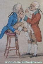 Load image into Gallery viewer, James Gillray 1790s Satirical Print Dentist Subject Easing the Toothache
