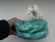Load image into Gallery viewer, 1930s Art Deco Ditmar Urbach Czech Ceramic Polar Bear Bowl
