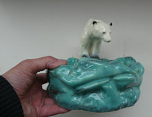 Load image into Gallery viewer, 1930s Art Deco Ditmar Urbach Czech Ceramic Polar Bear Bowl

