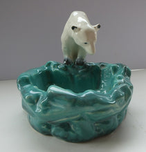 Load image into Gallery viewer, 1930s Art Deco Ditmar Urbach Czech Ceramic Polar Bear Bowl
