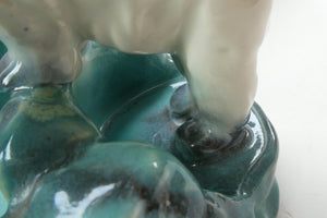 1930s Art Deco Ditmar Urbach Czech Ceramic Polar Bear Bowl