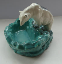 Load image into Gallery viewer, 1930s Art Deco Ditmar Urbach Czech Ceramic Polar Bear Bowl
