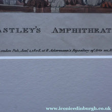 Load image into Gallery viewer, "ASTLEY'S AMPHITHEATRE" (1808). Engraved by John Hill; after Rowlandson and Pugin
