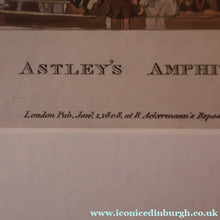 Load image into Gallery viewer, "ASTLEY'S AMPHITHEATRE" (1808). Engraved by John Hill; after Rowlandson and Pugin
