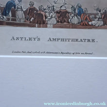 Load image into Gallery viewer, "ASTLEY'S AMPHITHEATRE" (1808). Engraved by John Hill; after Rowlandson and Pugin
