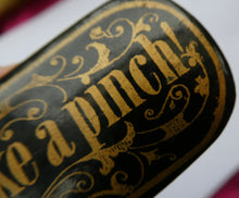 Load image into Gallery viewer, ANTIQUE Snuff Box. Georgian Papier Mache Box with Take a Pinch Mott
