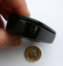 Load image into Gallery viewer, ANTIQUE Snuff Box. Georgian Papier Mache Box with Take a Pinch Mott
