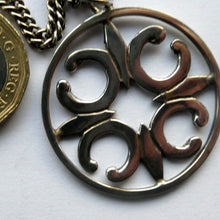 Load image into Gallery viewer, Beautiful Large Vintage 1970s Hallmarked Silver Scottish ORTAK Pendant by Malcolm Gray

