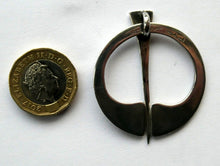 Load image into Gallery viewer, Vintage Scottish Silver Penannualr Brooch Celtic Knotwork Design
