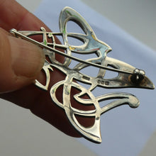 Load image into Gallery viewer, SCOTTISH SILVER BROOCH. Amorphic Shape in the Form of a Dragon by Declan Killen 1980s
