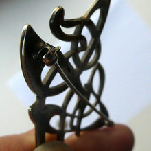 Load image into Gallery viewer, SCOTTISH SILVER BROOCH. Amorphic Shape in the Form of a Dragon by Declan Killen 1980s
