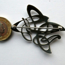 Load image into Gallery viewer, SCOTTISH SILVER BROOCH. Amorphic Shape in the Form of a Dragon by Declan Killen 1980s
