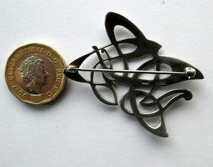 SCOTTISH SILVER BROOCH. Amorphic Shape in the Form of a Dragon by Declan Killen 1980s