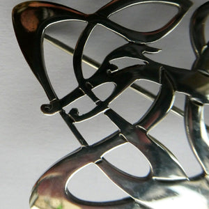 SCOTTISH SILVER BROOCH. Amorphic Shape in the Form of a Dragon by Declan Killen 1980s