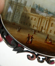 Load image into Gallery viewer, Victorian Silver Brooch with Miniature Painting of Holyrood Palace in Edinburgh

