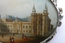 Load image into Gallery viewer, Victorian Silver Brooch with Miniature Painting of Holyrood Palace in Edinburgh
