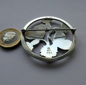 Large Vintage Silver Butterfly Brooch by Arno Malinowski for Jensen. No. 283 Media 1 of 14