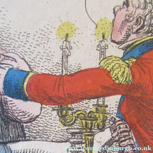 Load image into Gallery viewer, Georgian Satirical Print Regent George Iv Drinking and Womanising Beauties of Grease Cruikshank 
