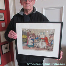Load image into Gallery viewer, Original 1820s Antique GEORGIAN Satirical Print / Etching by Isaac Robert Cruikshank. Beauties of Grease / Greece; or
